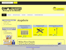 Tablet Screenshot of gw-werkzeuge.de